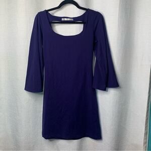 Susana Monaco bell sleeves‎ open back mini dress size medium